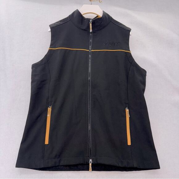NWOT Stryker Women’s Vest Full Zip Pockets Polyester Black Sleeveless Jacket Med - Picture 1 of 6